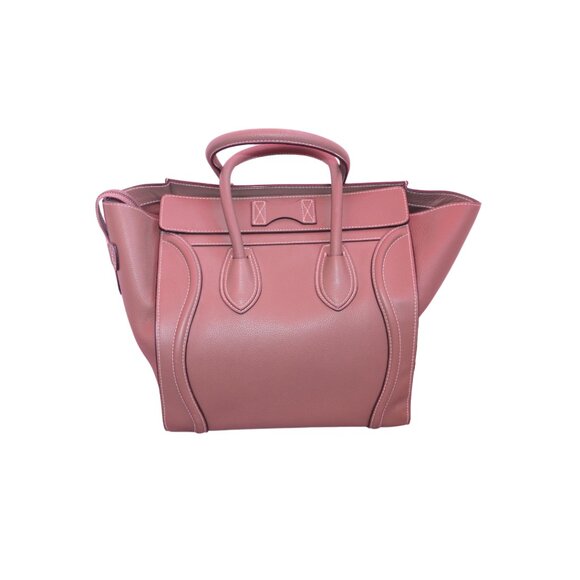 CELINE NANO LUGGAGE BAG IN DRUMMED CALFSKIN IN GREY - Picture 2 of 3